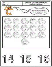 sayılar çizgi çalımaları